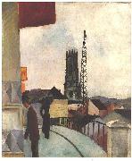 August Macke Catedral of Freiburg in the Switzerland oil painting artist